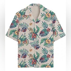 NEW Jurassic Park Mens XL Short Sleeve Jurassic World Button-Down Shirt